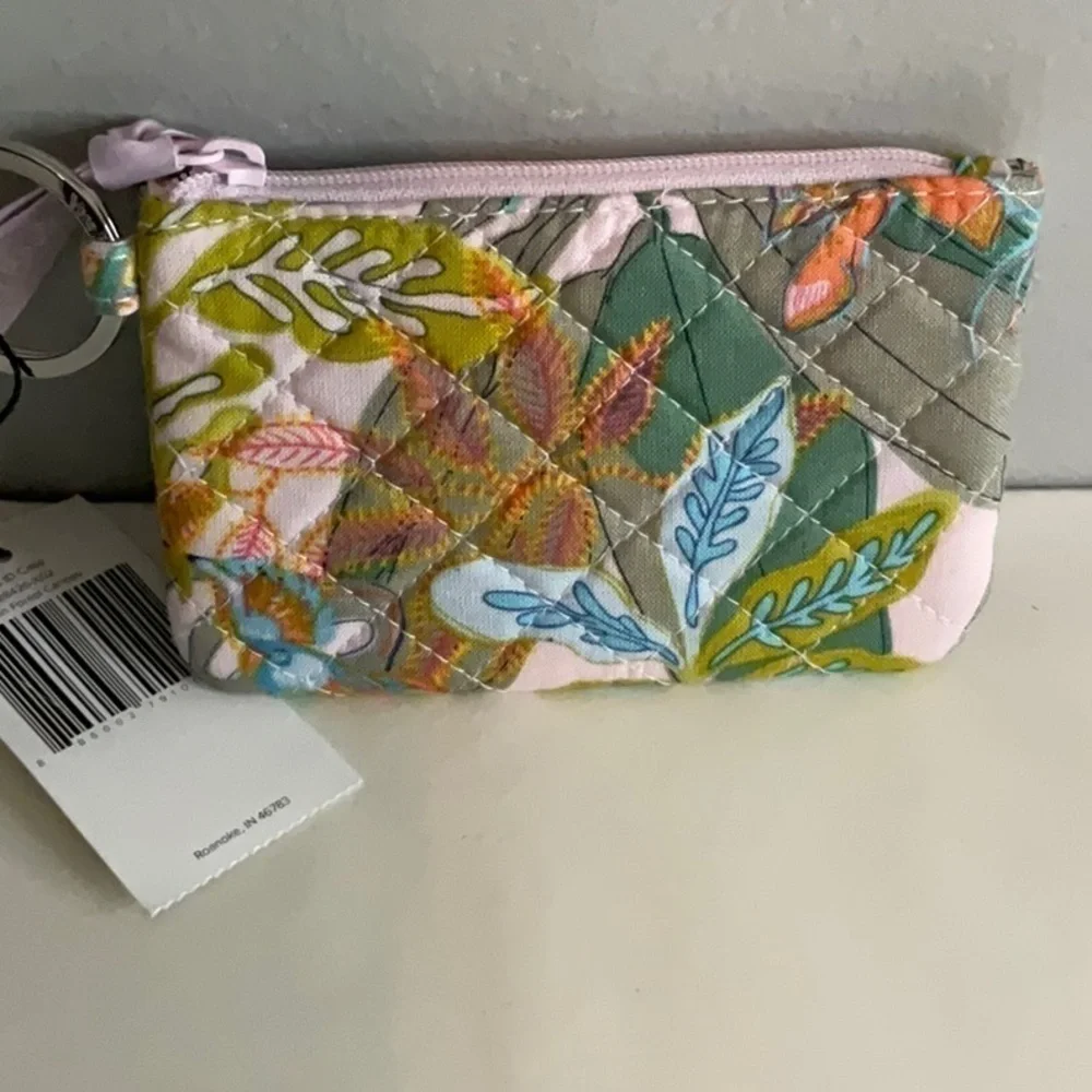 Vera Bradley Purple and Green Floral Wallet ID Case